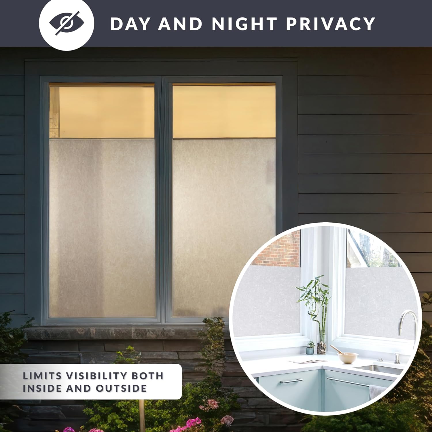 Artscape Rice Paper | Decorative Privacy Window Film with Textured Glass Pattern | Non-Adhesive & UV Protection | Easy to Apply & Removable | 36 x 72 Inches | Made in USA