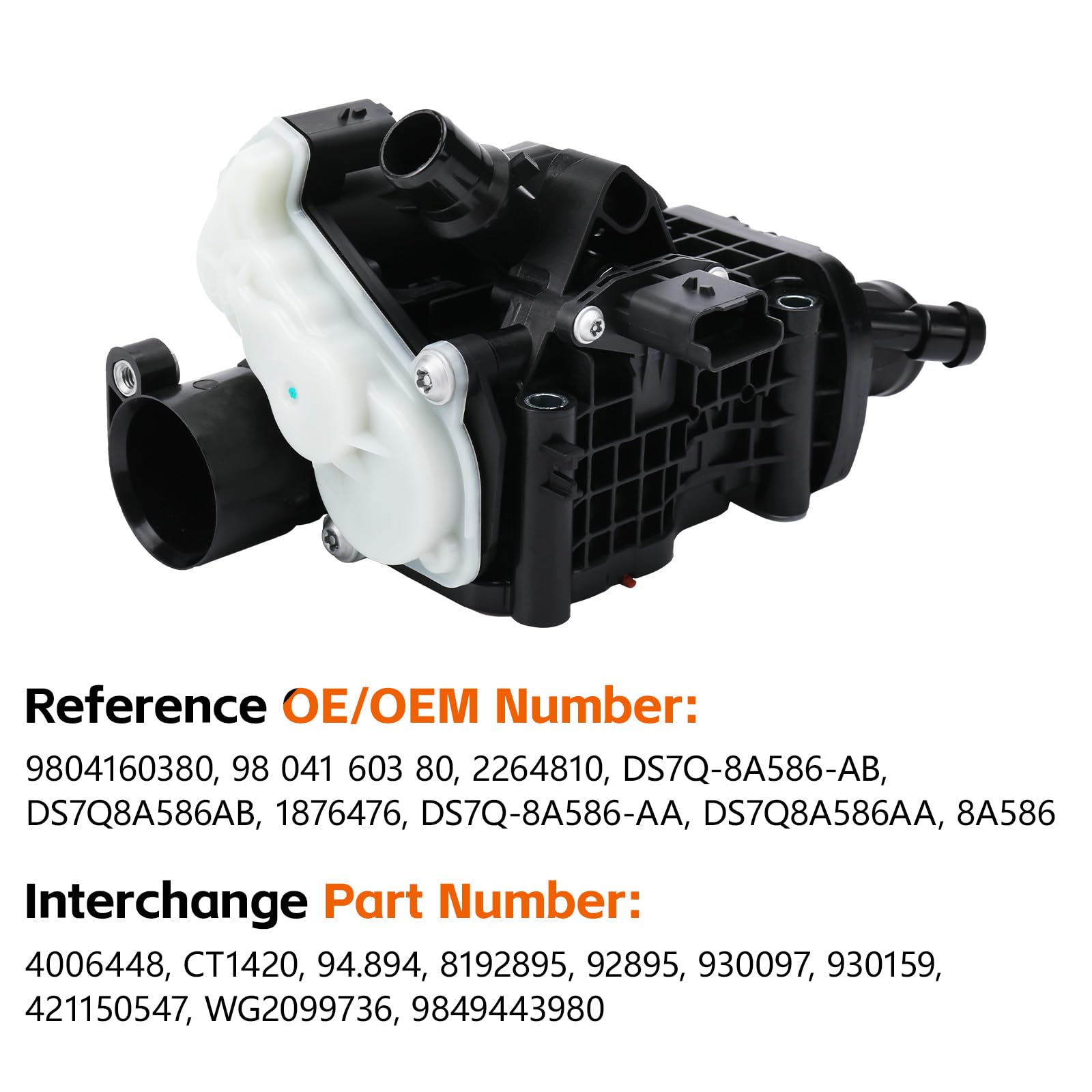 9849443980 Boîtier thermostatique pour Peugeot 508 Citroën C4 II C5 III, Thermostat Liquide de Refroidissement pour Peugeot 308 3008 5008 DS4 Expert IV, boîtier thermostatique, 9849443980 9804160380