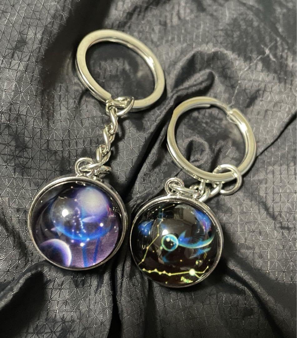 Amazon.co.jp: 惑星キーリング 銀河星雲 スペースキーホルダー 両面