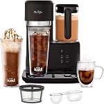 Mr. Coffee 3-in-1 Single-Serve Frappe, Iced, and Hot Coffee Maker and Blender | Coffee Machine with Reusable Filter, Scoop, Recipe Book & 2 Tumblers | Black