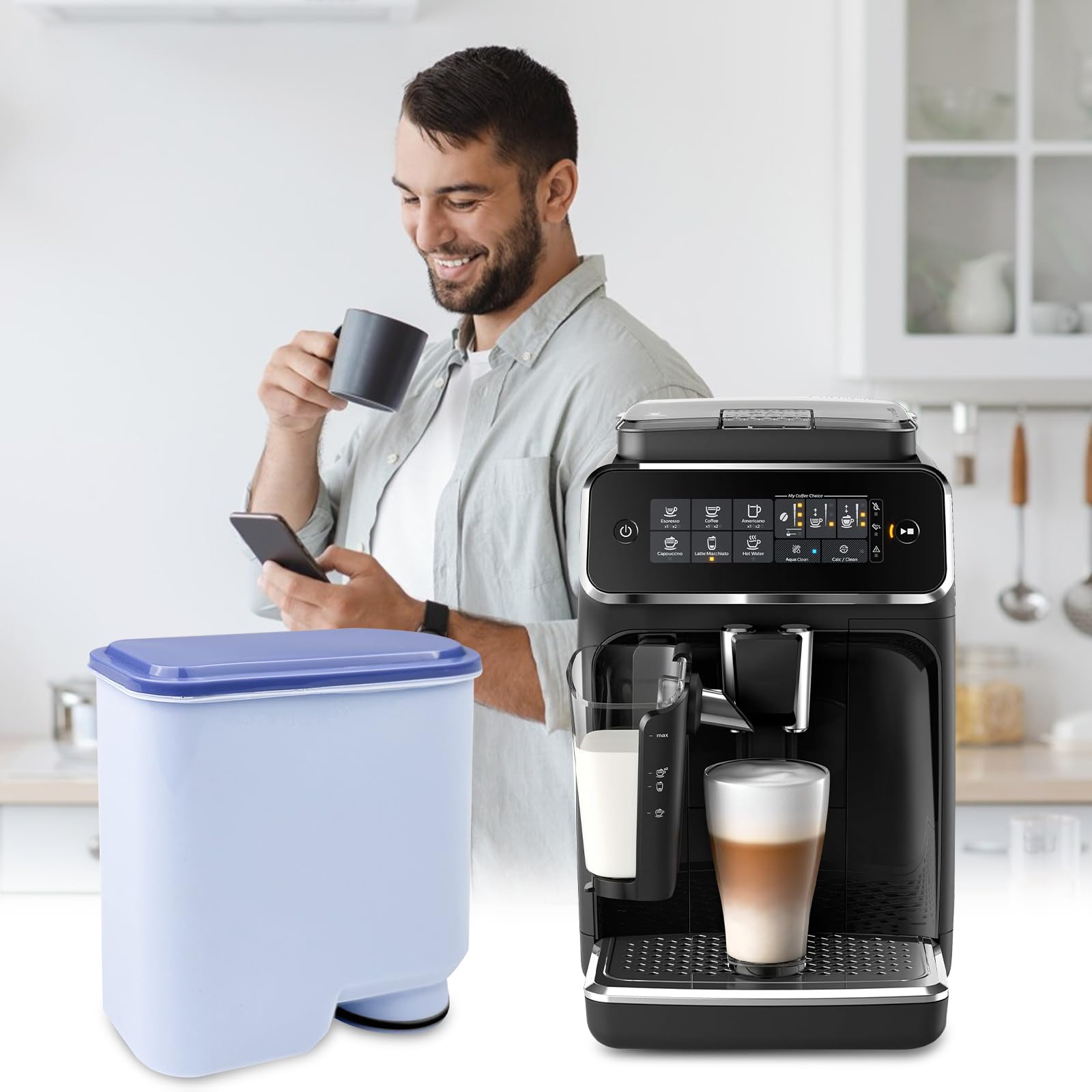WinGluge Filtro de Agua de Repuesto Compatible con Philips AquaClean CA6903/10 CA6903/22 CA6903, Filtro de Agua Dulce, Filtro AquaClean, Cartuchos de Filtro, Para Cafeteras Automáticas