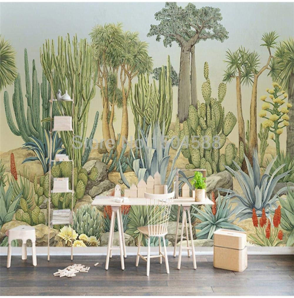 Papier peint personnalisé 3D arbre et feuille verte 400x280
