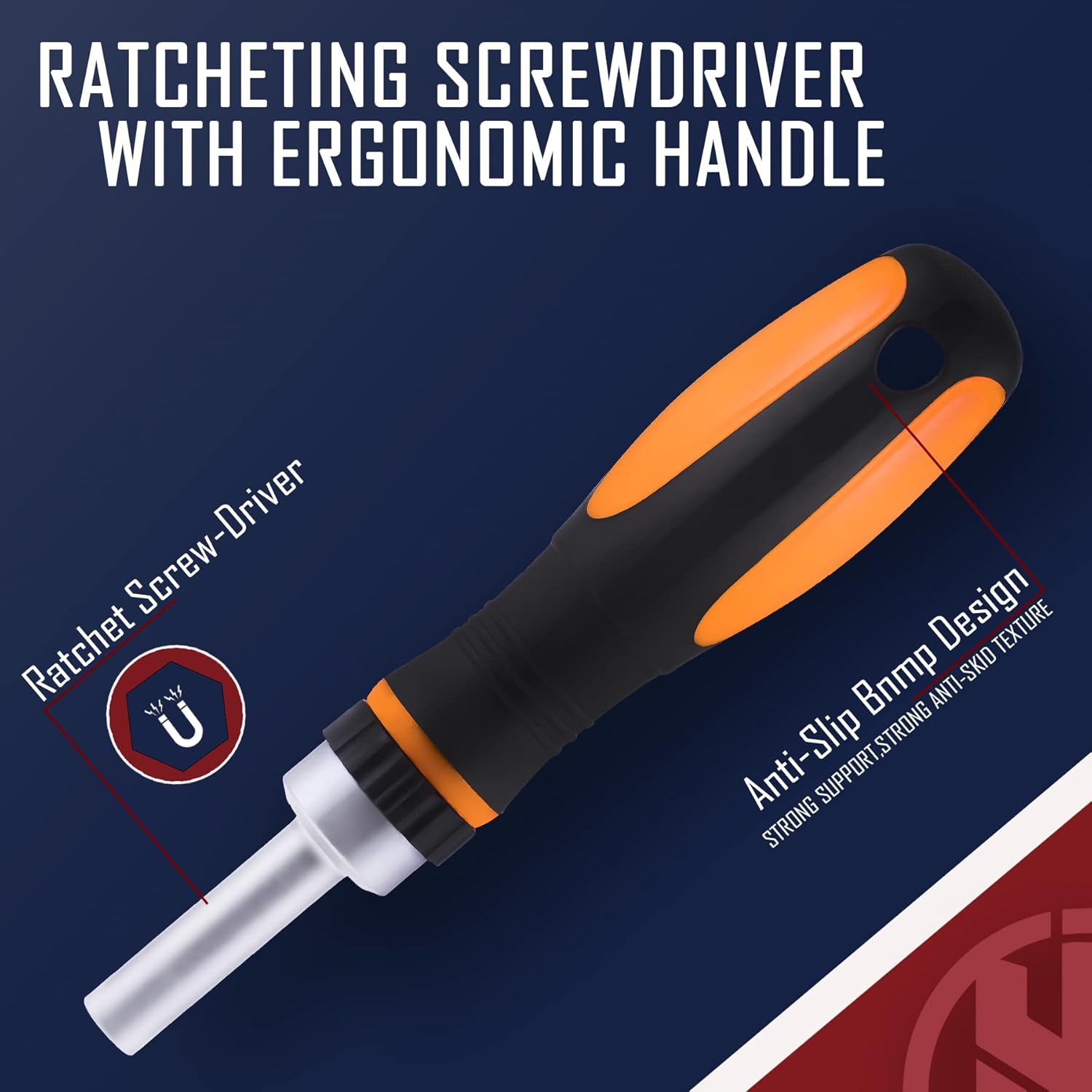 KNINE OUTDOORS Screwdriver Set Repair Kit Maintenance Tools with File Set, Hex Key Set, Ergonomical Designed T-BAR Ratcheting Wrench Rubber Mallet Bits Wrenches Adapters Pin Punches, 138 Set