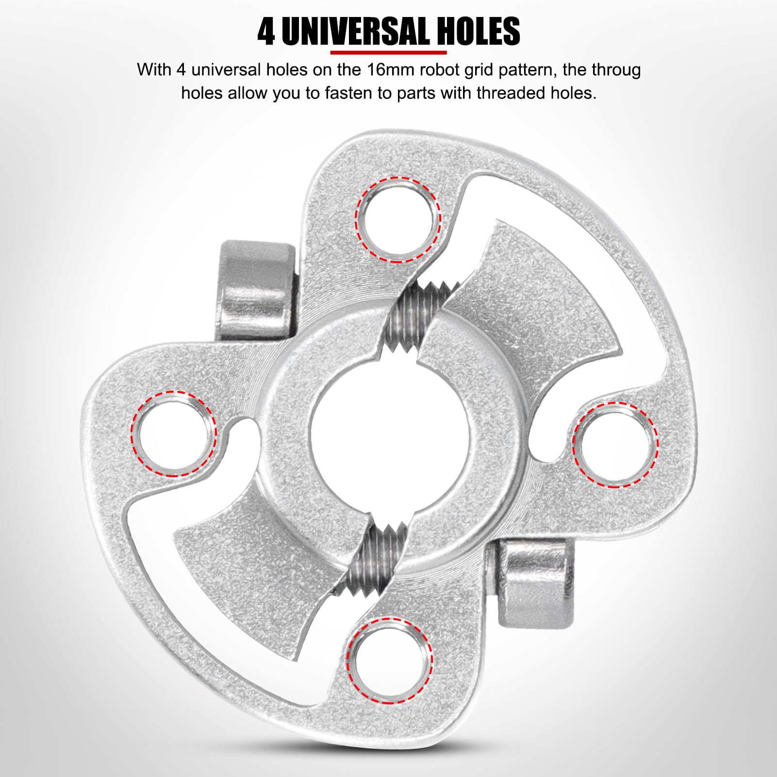 Klemmring, Aluminiumlegierung, rund, Universalloch, Hochgeschwindigkeits-Wellenklemme, 8 mm Mittellöcher