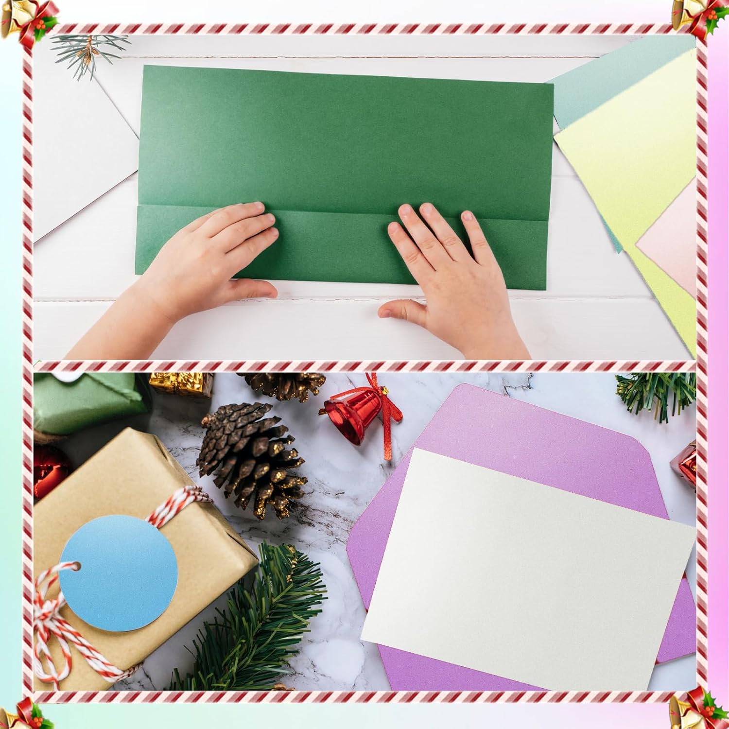 Yeaqee 100 Sheets 10 Colors Thick Shimmer Paper 8. 5 x 11 Inch Metallic Cardstock 250gsm 90lbs Thick Double Sided Glitter Pearlescent Paper Colorful for Invitations Weddings DIY Craft Parties