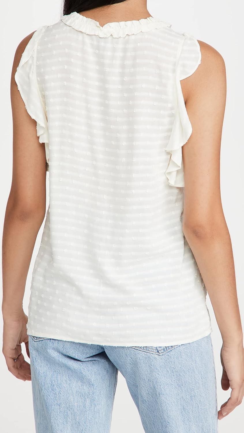 PAIGE Women's Amala Lace Up Sleeveless Viscose Top - Image 4