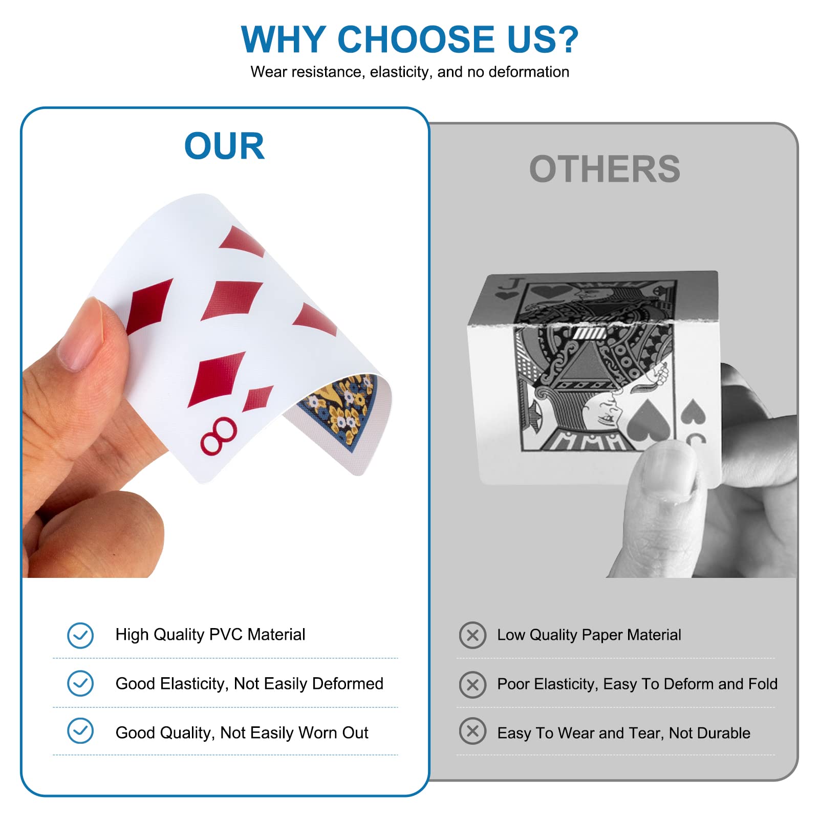 SWINILAYA 2 Deck Playing Cards - HD Waterproof Cards Poker,PVC Standard Playing Cards, 54 Playing CardS, Plastic Poker Cards - Image 4