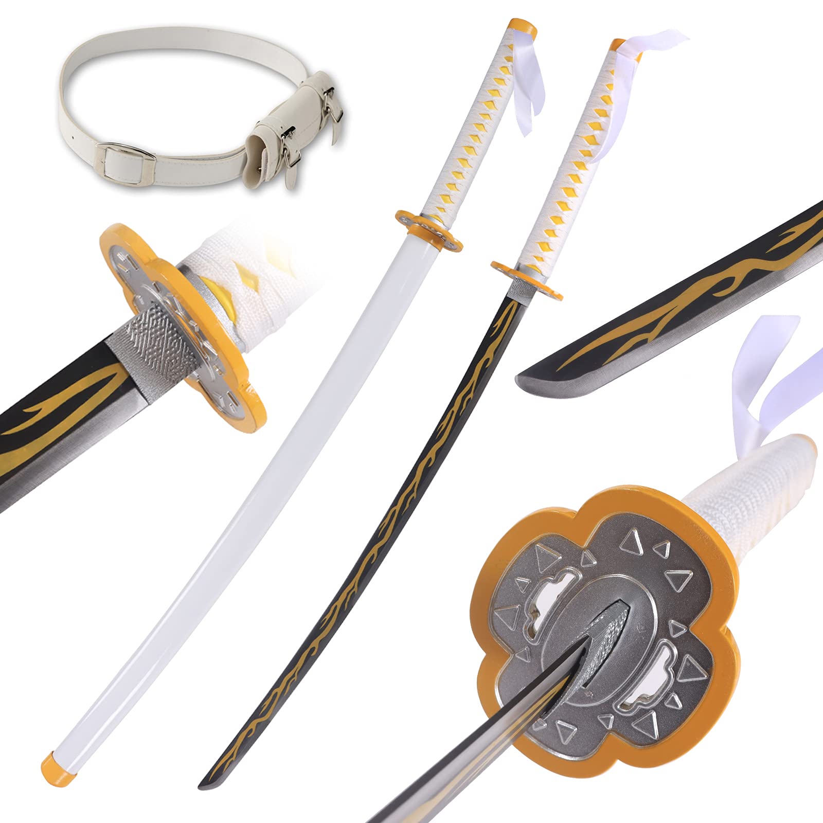 Demon Slayer Sword Real Metal,40.5-Inches Katana,Carbon Steel Samurai Sword Cosplay Anime Original Texture