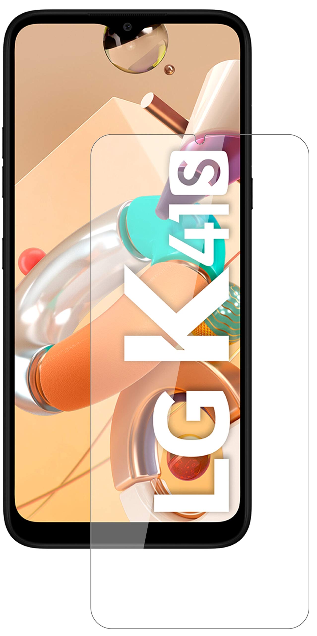 ECULTOR - Dipos I 6x Pellicola Protettiva Trasparente Compatibile Con Lg K41s Pellicola Protettiva (volutamente Più Piccola Del Vetro, Poiché Questo È Curvo