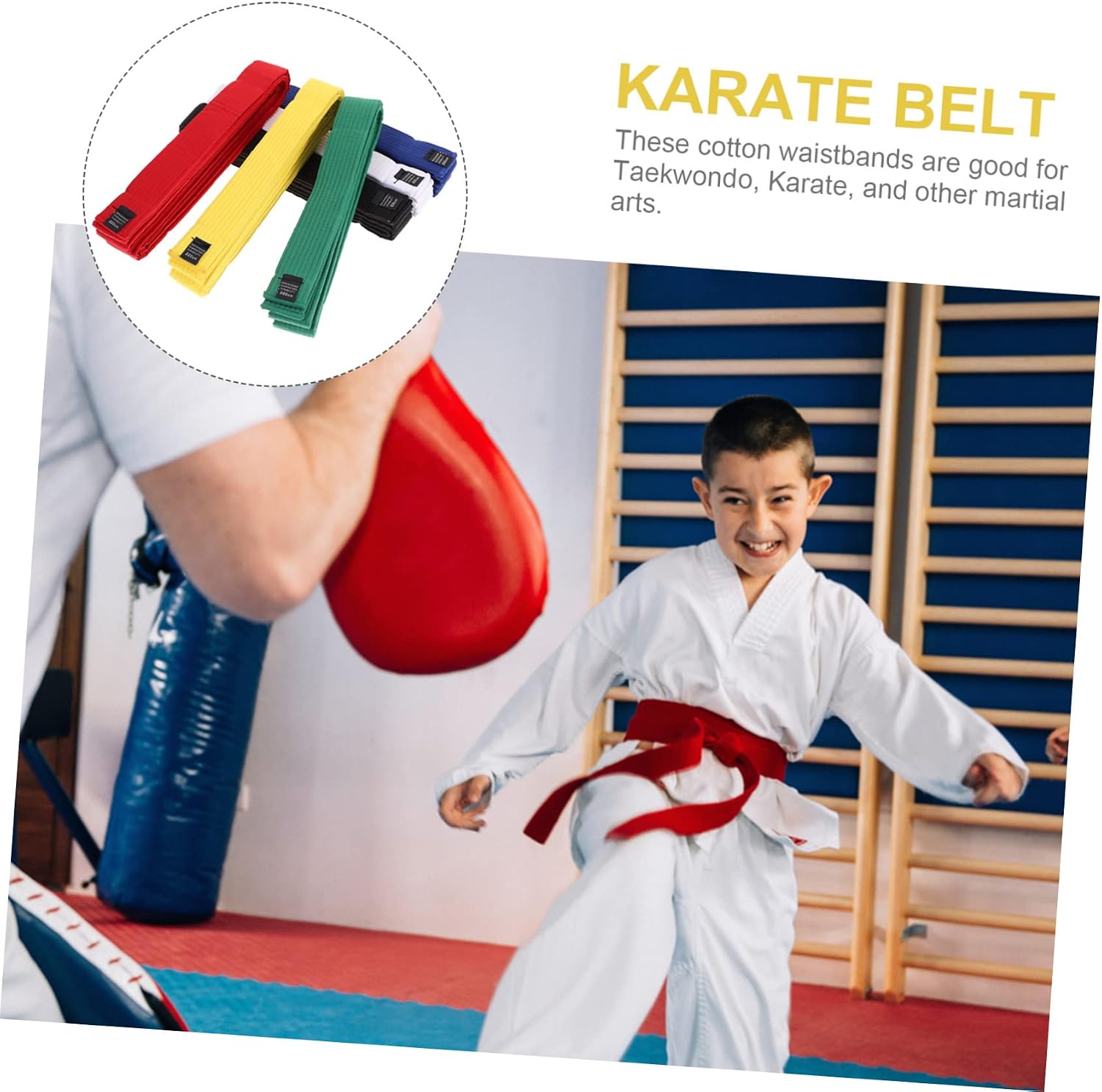 6pcs Cotton Taekwondo Belt Karate Martial Arts Uniform Belt Training for Boys Girls Adults