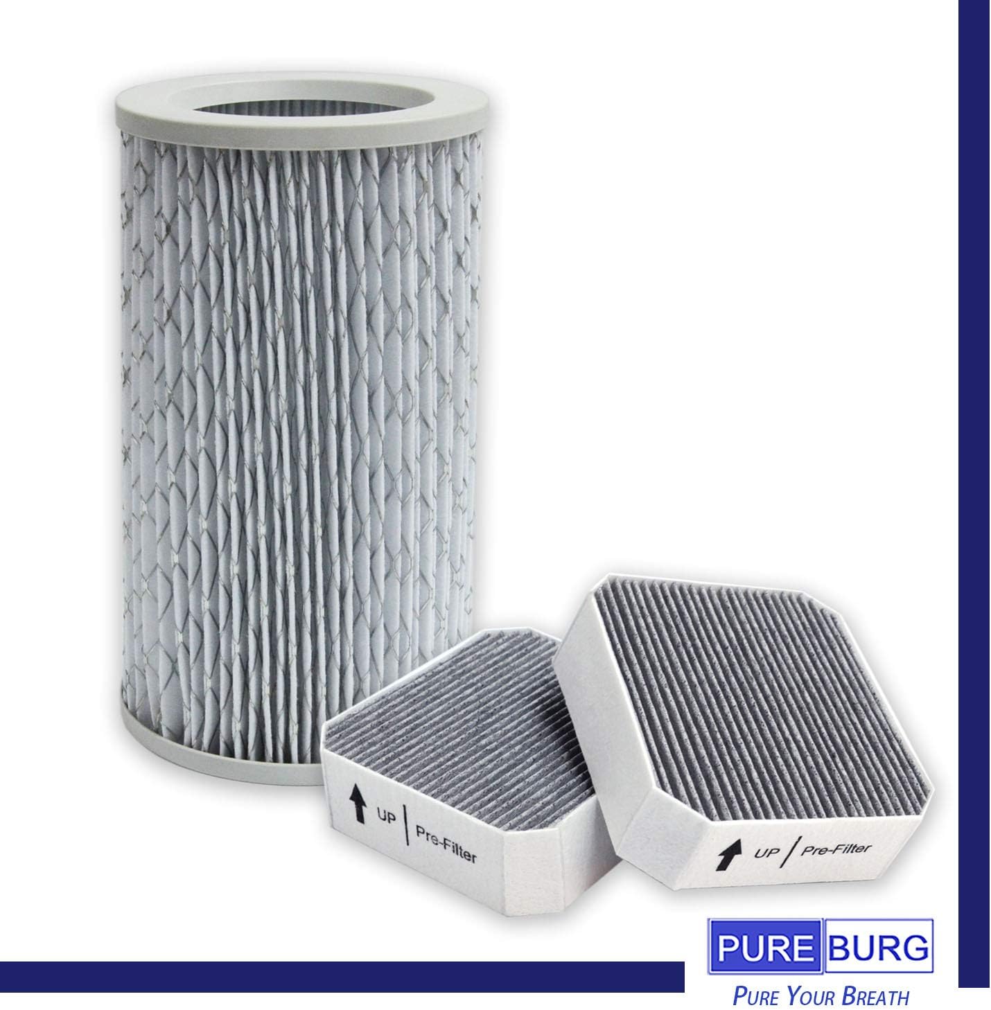 PUREBURG Replacement Filter Set Compatible with Molekule Air Purifier,H13 HEPA Activated Carbon 2-IN-1 and Pre-Filter Air Clean Dust VOCs Odor PM2.5 - Image 4