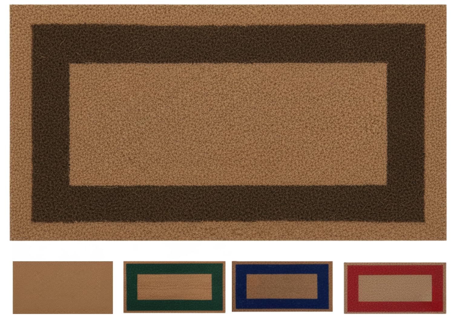Paillasson coco naturel 33x60cm pour entrée intérieure et extérieure