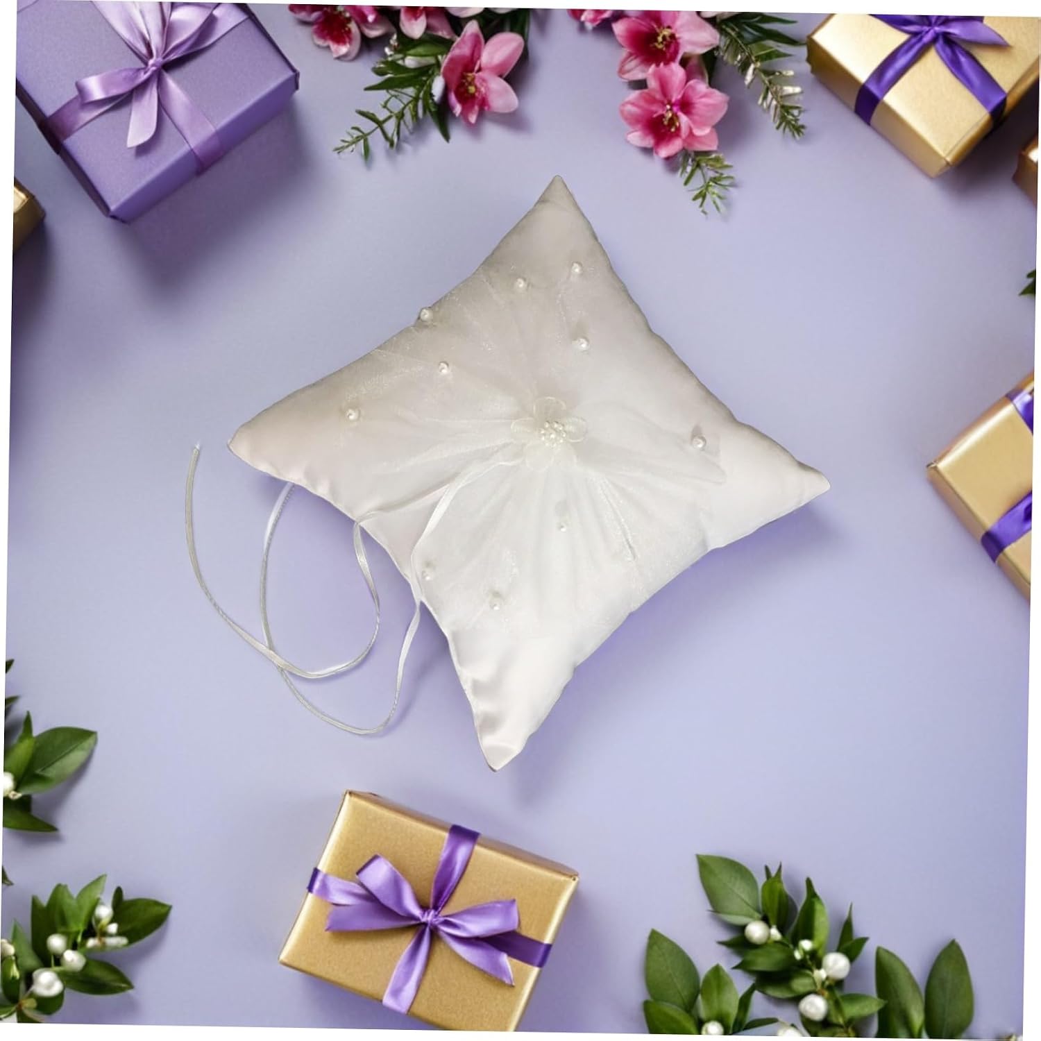 Pillow for Ring Weddings Lace Ring Pillow Bearer Ring Pillow for Wedding Ceremony