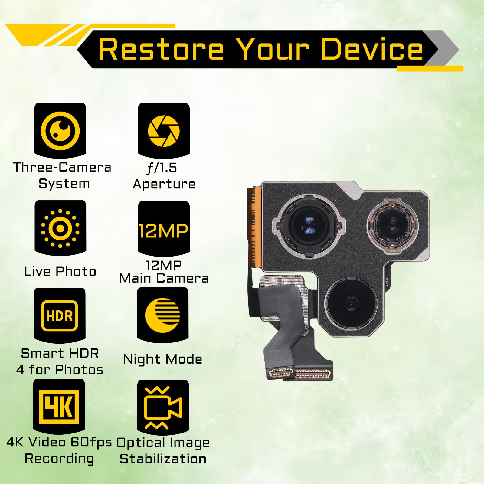 Amazon.com: CYKJGS for iPhone 13 Pro 13 Pro Max Camera Replacement