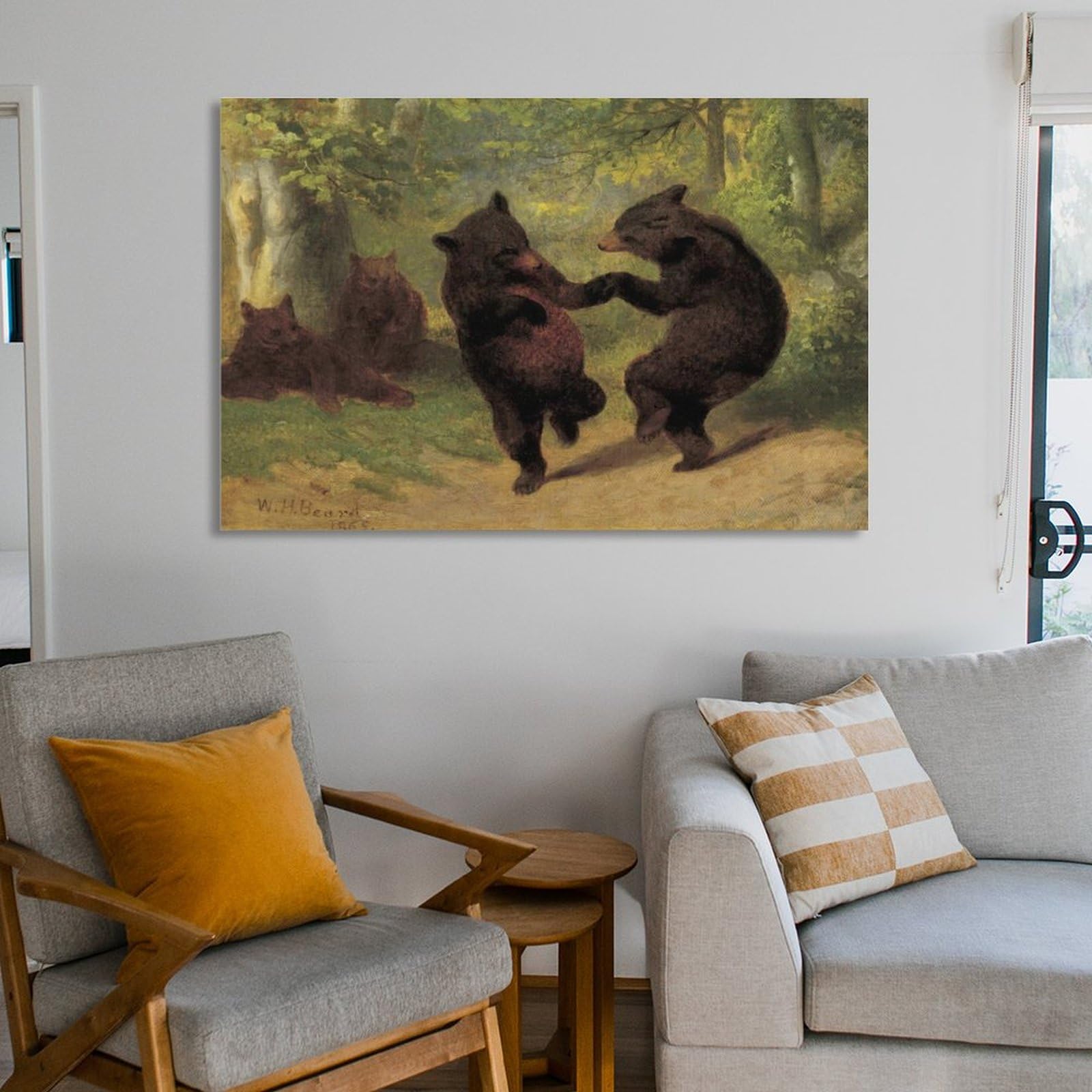 Amazon.com: William Holbrook Beard《 Dancing Bears 》Wall Art