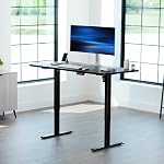 VIVO Black 60 x 30 in Standing Desk, DESK-KIT-1B6B-30 | Electric, Holds 220 lbs, Sit Stand, Height Adjustable, Extra Deep Table Top, Memory Presets, 1B Series, Black Frame