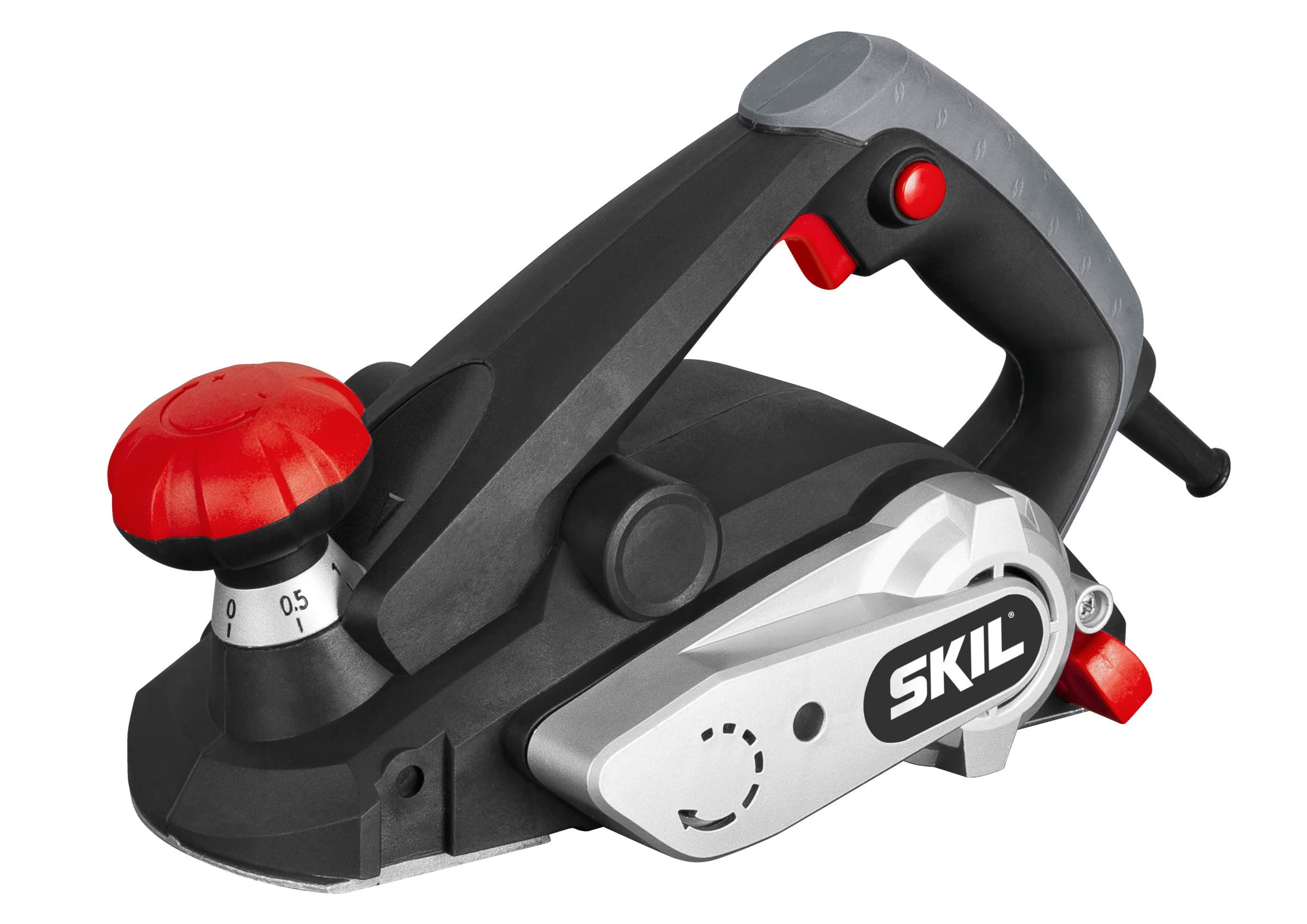 Skil 1558AA Rabot Electrique (600W, Coupe 82 mm, Profondeur de Rabotage 0-2 mm, Raccord pour Aspirateur)