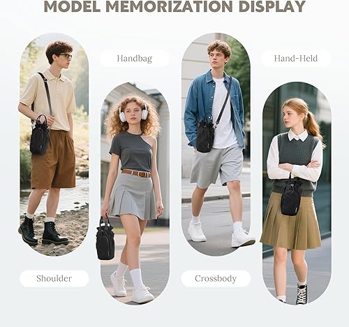 Miniatura 8 de Bolsa grande para botella de agua de 32404264 onzas, bolsa cruzada con cordón casual para taza de agua