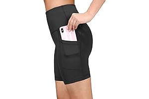 Yogalicious High Waist Squat Proof Side Pocket Biker Shorts for Women