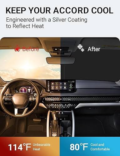 Miniatura 162 de Proadsy Parasol para parabrisas para Ford F-150 2015-2020 F150 Lariat, King Ranch, Platinum, XL XLT Limited Raptor, plegable, protector solar que