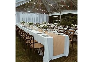 Natural Burlap Table Runner 120"