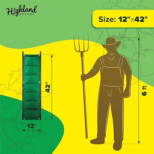 Miniatura 2 de Jardinera vertical colgante para jardín, 7 bolsas, bolsa de flores, maceta de pared para interiores, para colgar hierbas, jardín, pared, bolsillo