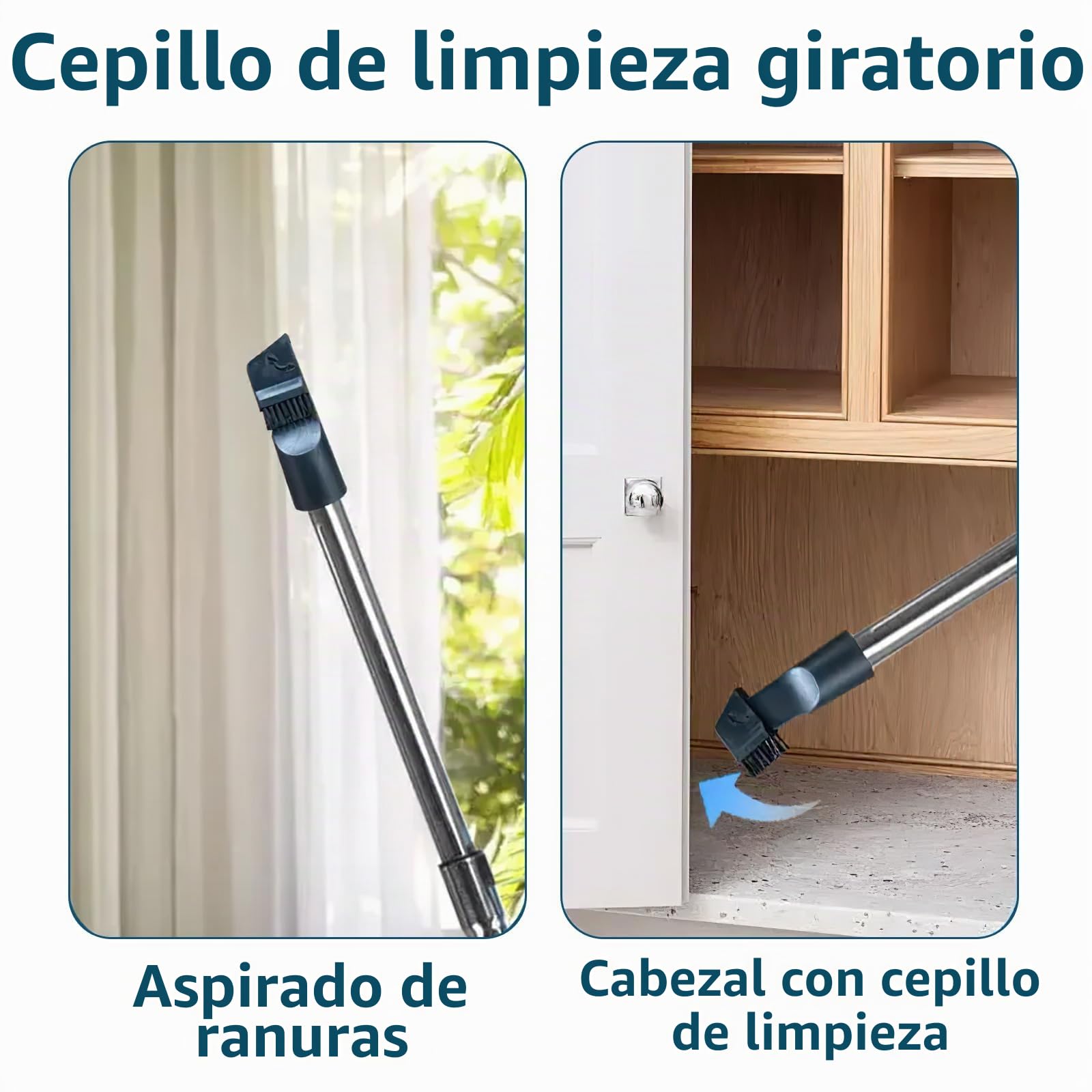 Eznaobo Aspiradora sin bolsa, 2500 W, con filtro HEPA, boquilla de suelo para suelos duros y alfombras, cable de alimentación de 5 m, capacidad de depósito de polvo de 1,5 litros, color azul