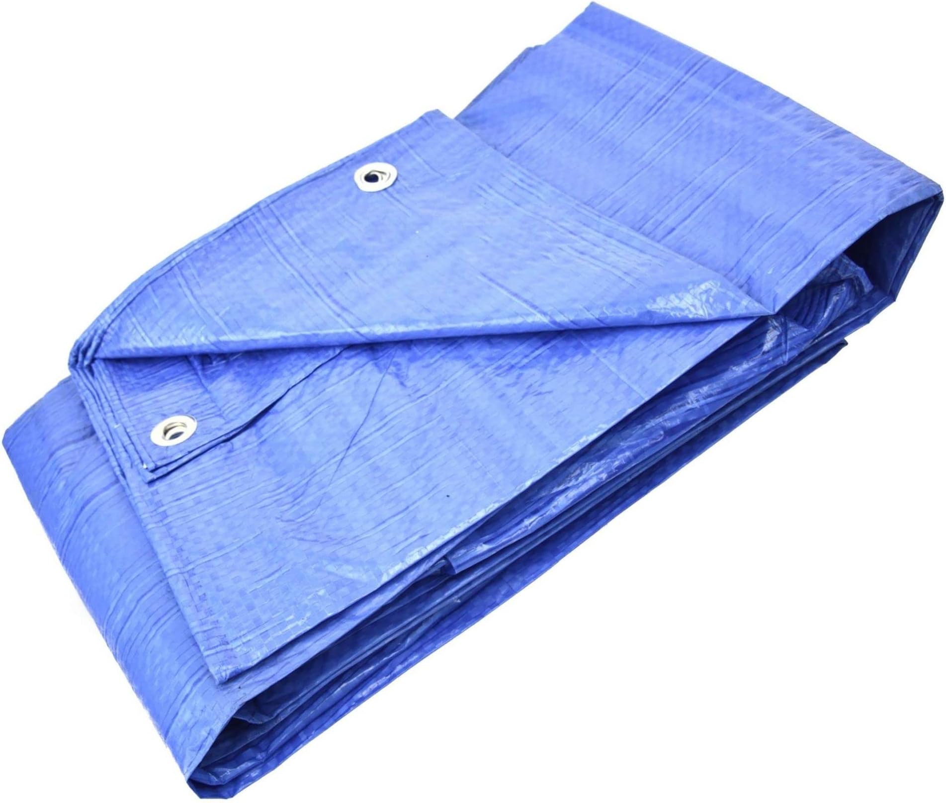 GARDENIX Tarpaulin Waterproof Heavy Duty Tarp Sheet Cover, Blue 60 g/m² (1.5 m x 6 m) Garden Tarpaulin Sheet for Camping, Terrace - Waterproof, Weatherproof, UV Protection, Reinforced Eyelets