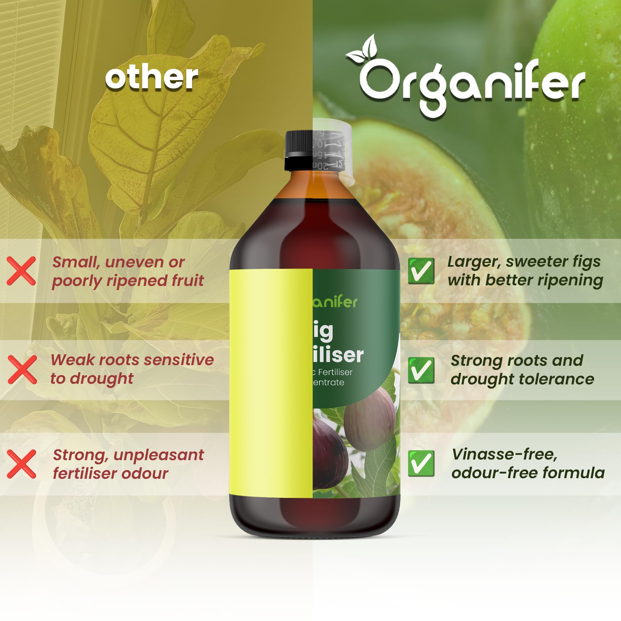 Fertilizante Líquido - 10L - Para Higuera - NPK 2-1-8 | Hojas Lujosas Y Crecimiento Óptimo - Organifer