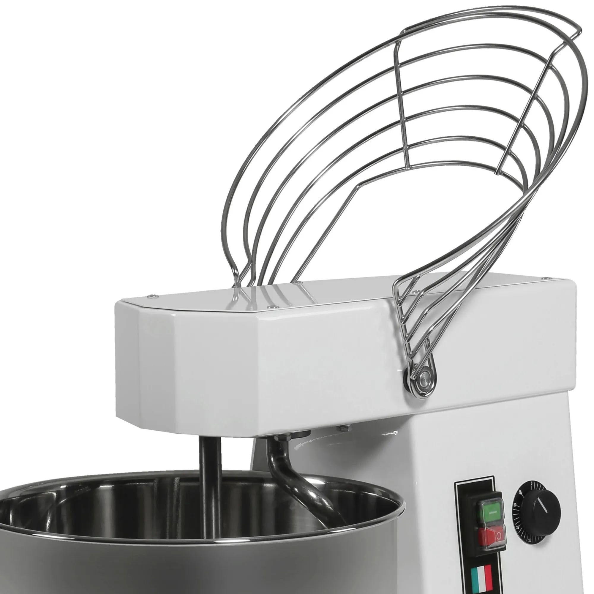 Pétrin spirale industriel 21 L, 85 tr/min de vitesse avec couvercle fixe pour hôtellerie