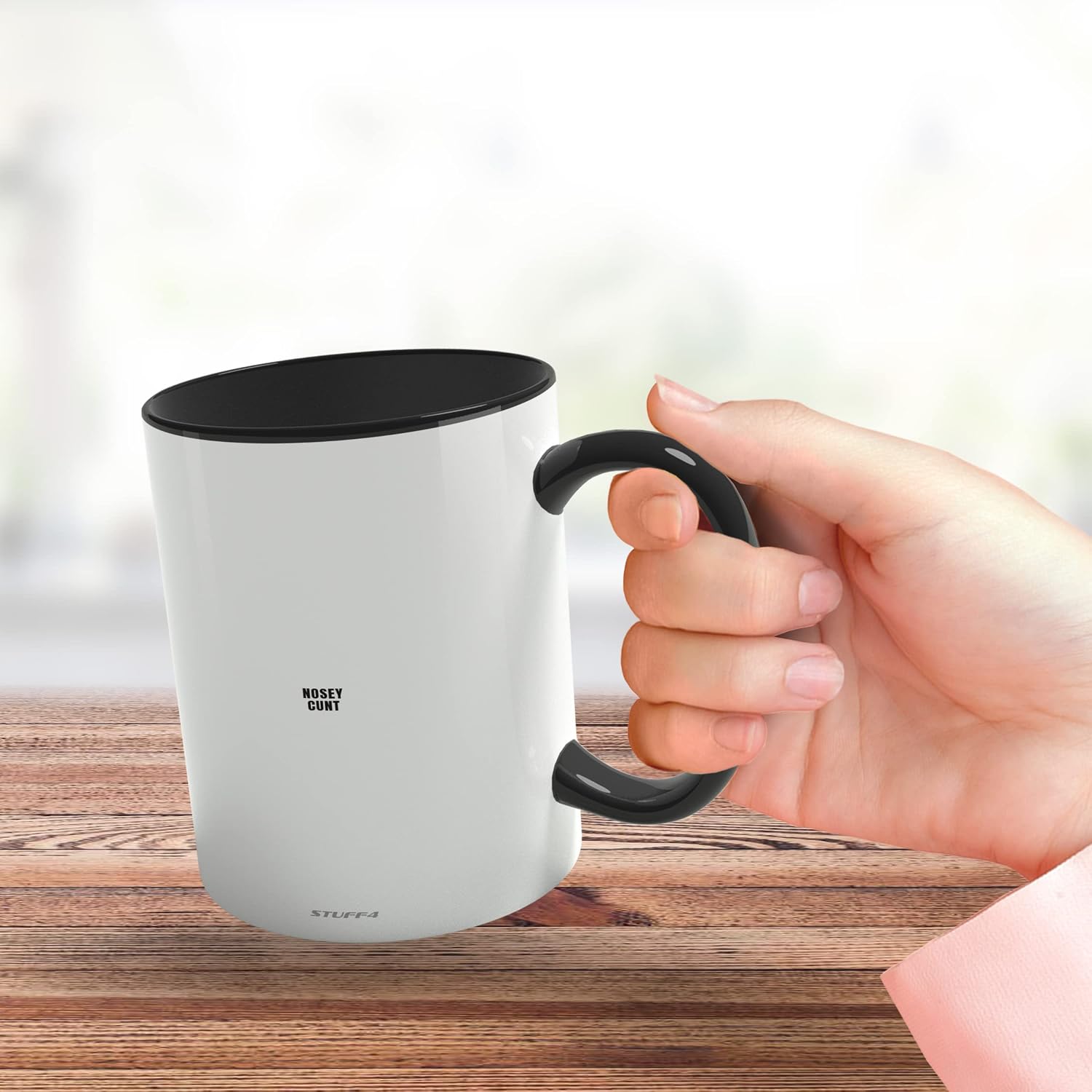 Stuff4 Nosey C**t Mug, Fun Sarcastic Gifts for Work Colleagues Crude Rude Xmas Gift - Image 4
