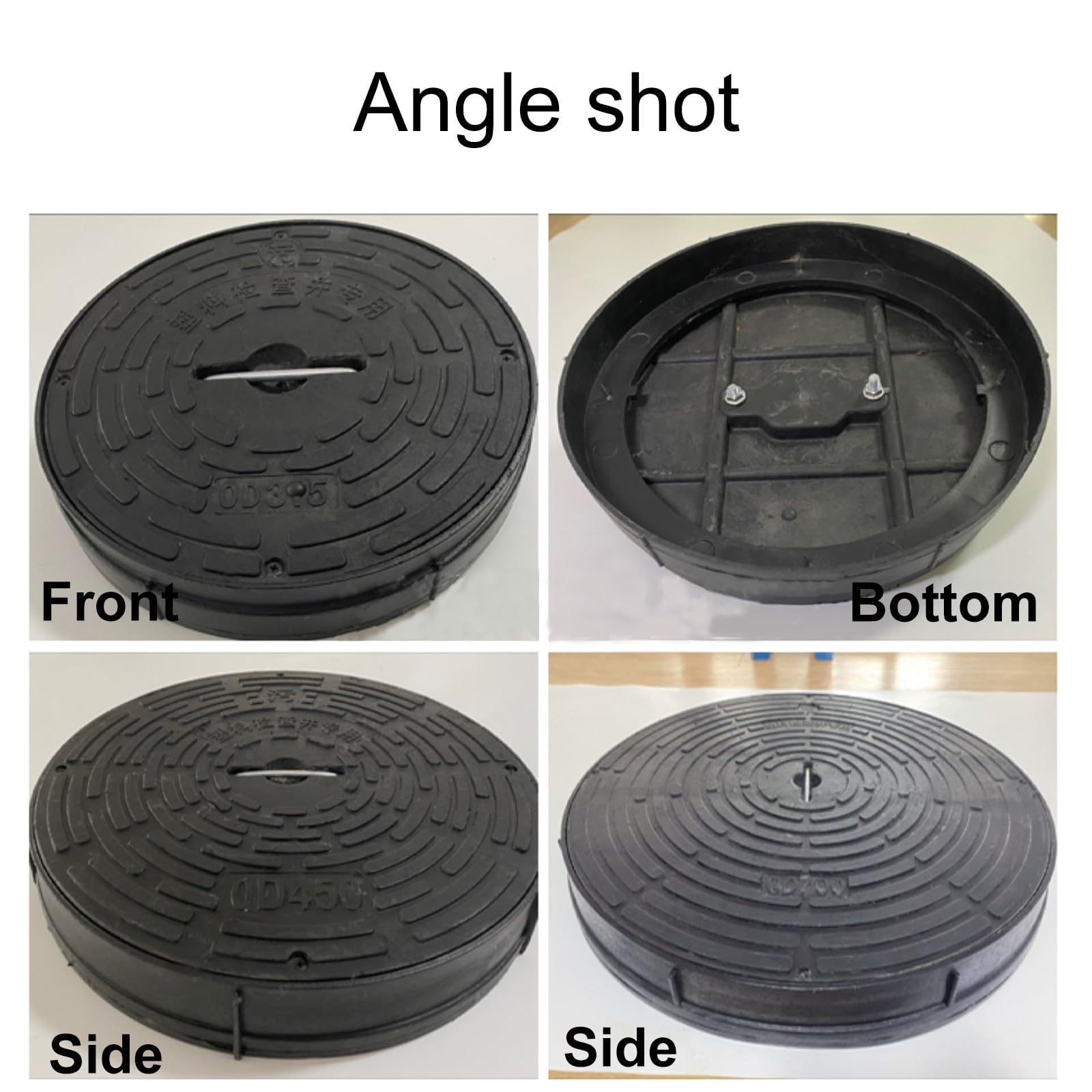 Sumidero Rejilla Desague Terraza y Marco, Tapa de Tanque Séptico con Asa, Instalación con Hebilla Interior, Ideal para Patios(20x7cm/8x3in)