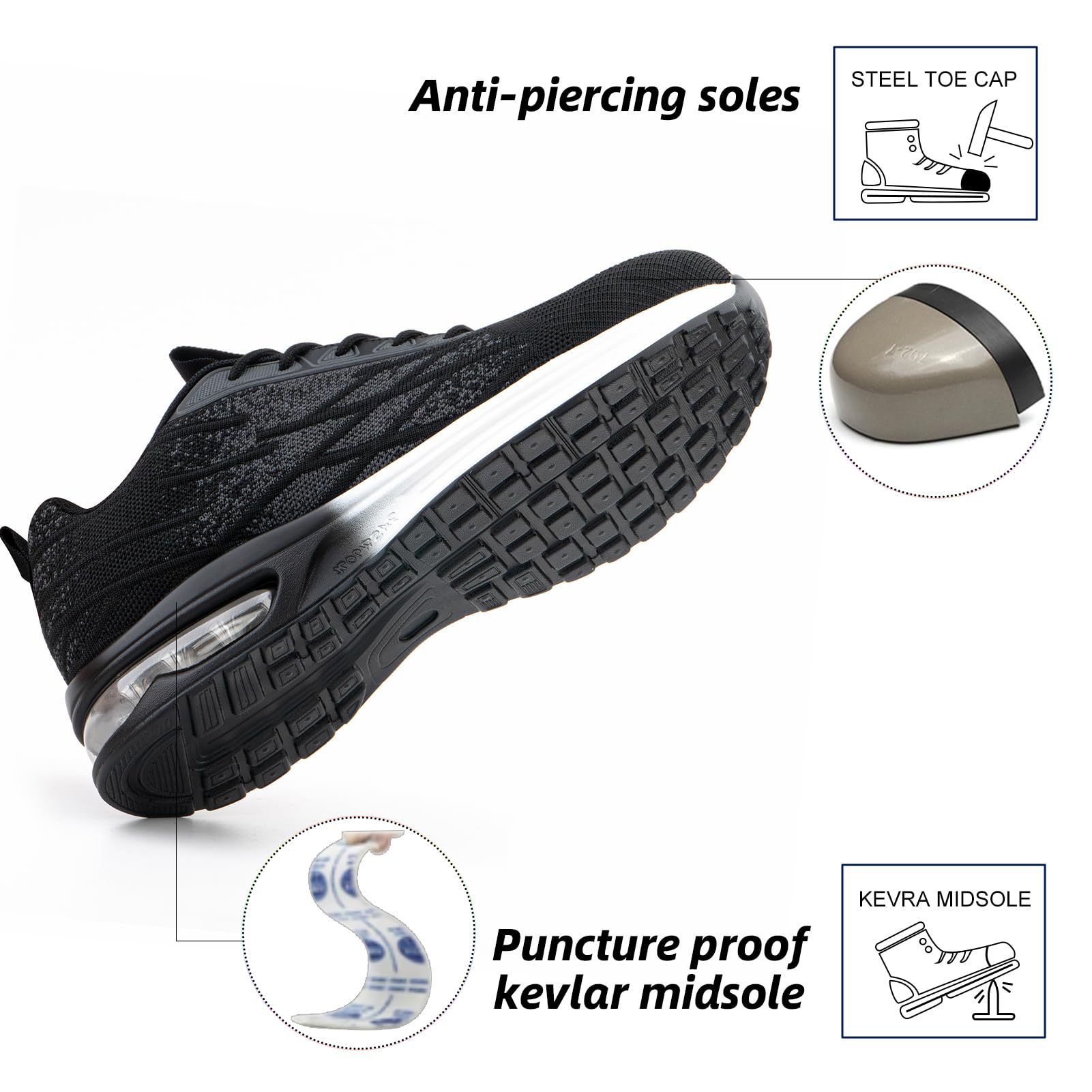 Hitmars Scarpe Antinfortunistiche Uomo Donna