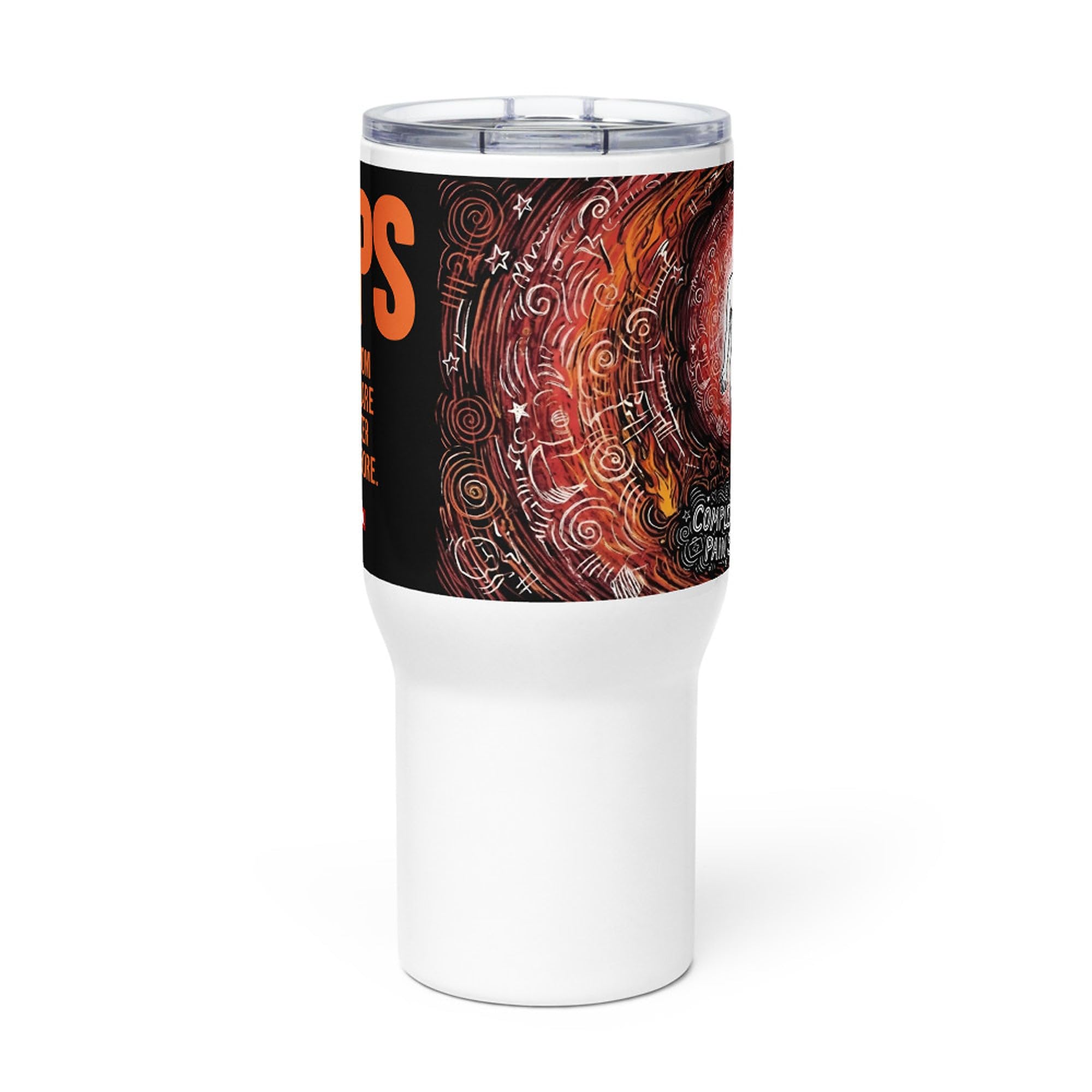 Taza de Viaje SDRC (CRPS) con Asa, Regalo para la Comunidad CRPS