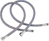 Vista 6 de Líneas de suministro de rosca de compresión hembra de 3/8 pulgadas × conector macho M10 1 par, manguera de grifo ARCORA de 16 pulgadas conecta