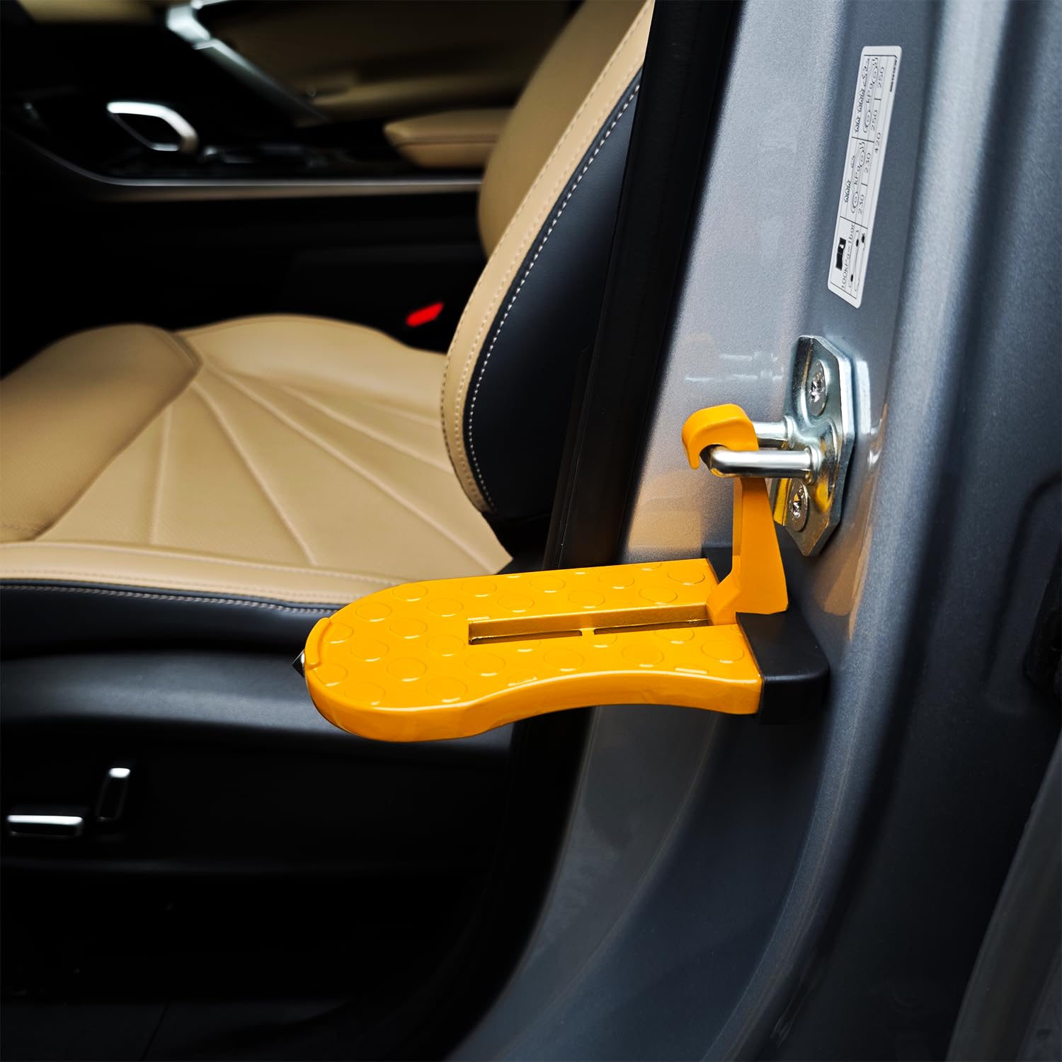 Pedana Pieghevole per Porta, Pedane per Portiera Auto, Gradino per Portiera Auto con Martello di Sicurezza, Capacità Carico di 250 kg, per Maggior Parte dei Camion SUV Mini Veicolo