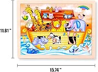 Vista 2 de Noah - Rompecabezas para niños pequeños de 3 a 5 años, 48 piezas de juguetes educativos de aprendizaje preescolar, regalo para bebés, niños y niñas