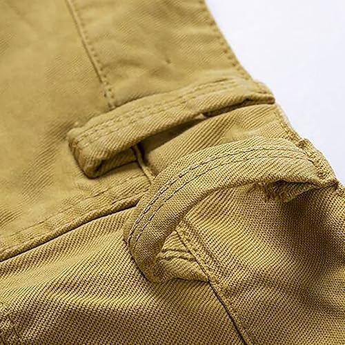 Miniatura 7 de Alalaso Pantalones cortos cargo para hombre, ajuste regular, ligeros, antidesgarros, casuales, tácticos, para exteriores, con múltiples bolsillos