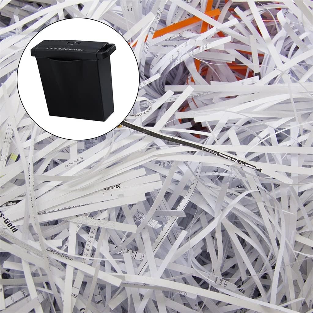 6 Strip Cut Paper Shredder Micro Photo Portable Electric Silent A4 Home Office Use 7L Capacity