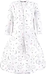 Hudson Baby Saco de dormir unissex de algodão de manga comprida para bebê, saco, cobertor
