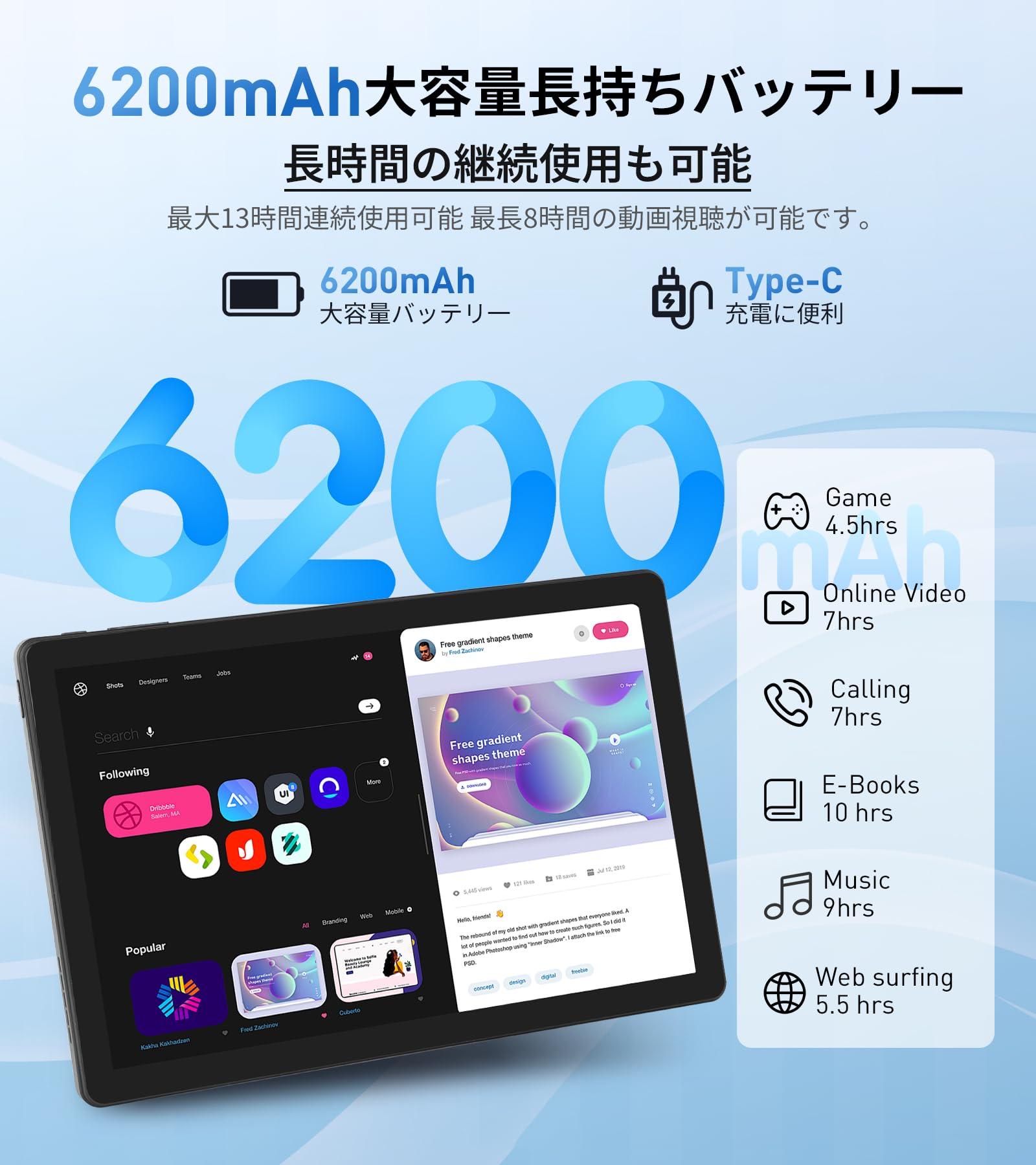 Amazon.co.jp: 2025新登場 タブレット 10インチ Android15 30GB+