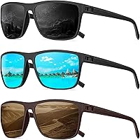 Vista 1 de Lentes de sol polarizados para hombre, lentes de sol polarizados con protección UV, ligeros, para conducir, pescar, golf