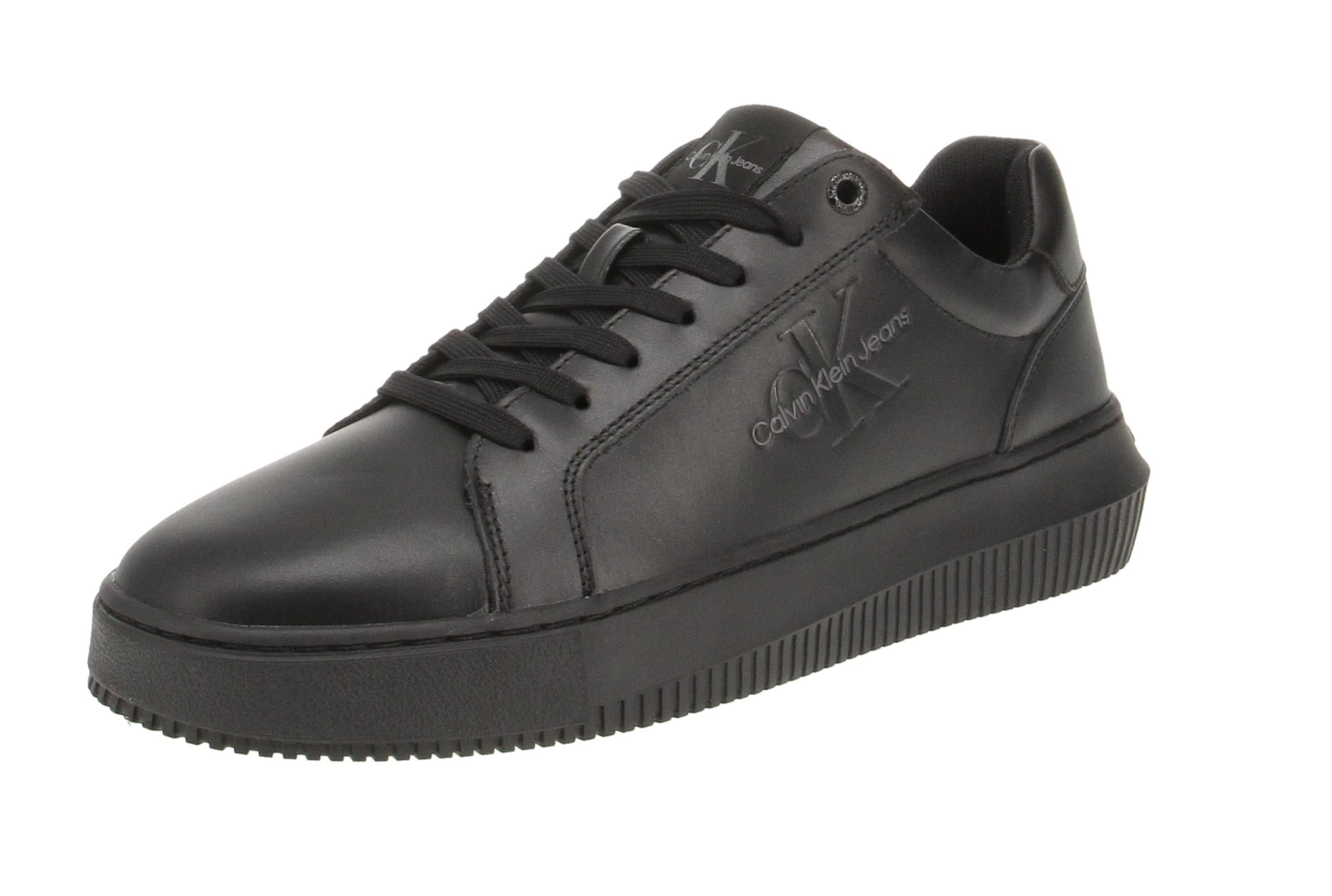 Calvin Klein Jeans Chunky Cupsole Mono LTH YM0YM00681, Zapatillas Deportivas Hombre, Negro (Triple Black), 48 EU
