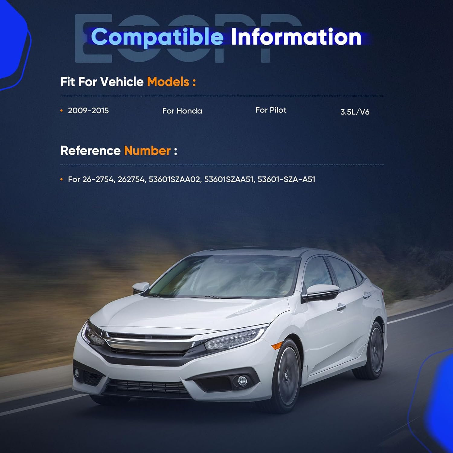 eccpp hydraulic complete power steering rack and pinion assembly for 2009-2015 for honda pilot 3.5l 26-2754, 262754, 53601szaa02 new, direct-fit, durable