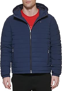 Tommy Hilfiger Men's Stretch Poly Hooded Packable Jacket
