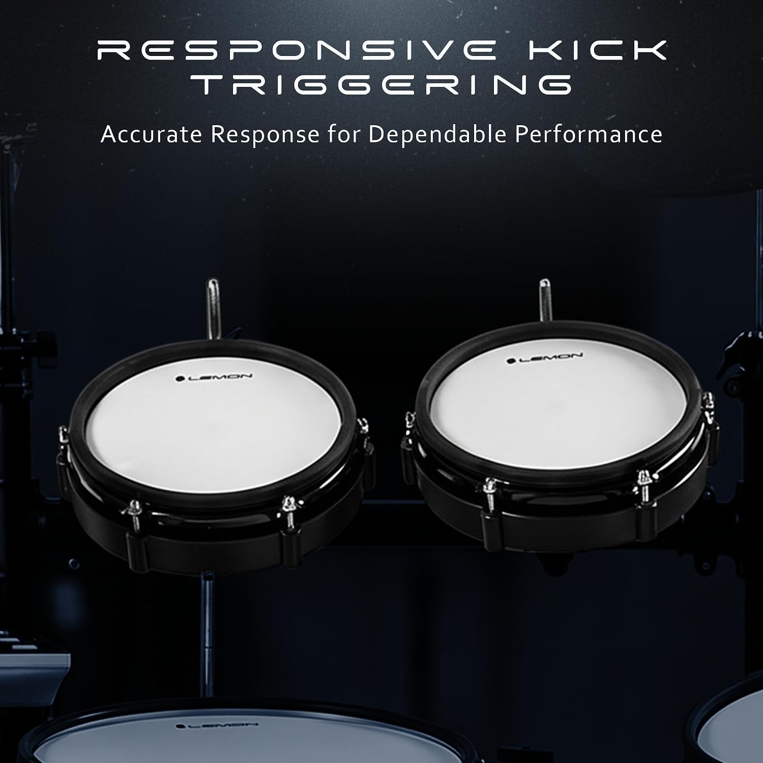 Lemon T550 8" Tom Electronic Drum Pad, Dual-Zone Mesh Head image 5