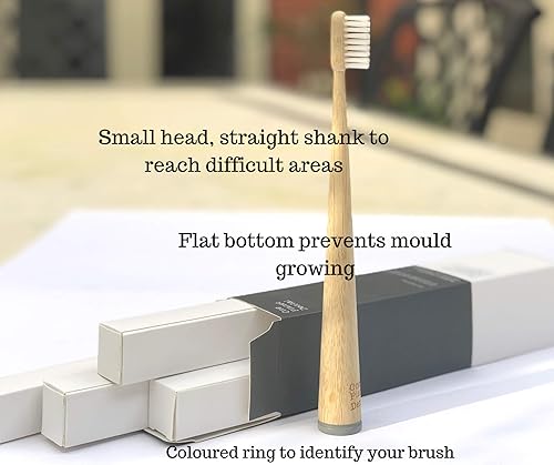 Miniatura 9 de Cepillos de dientes de bambú biodegradables | Cerdas de plantas duras, suaves/medianas | Vegano | Cepillo de dientes sin plástico | Embalaje
