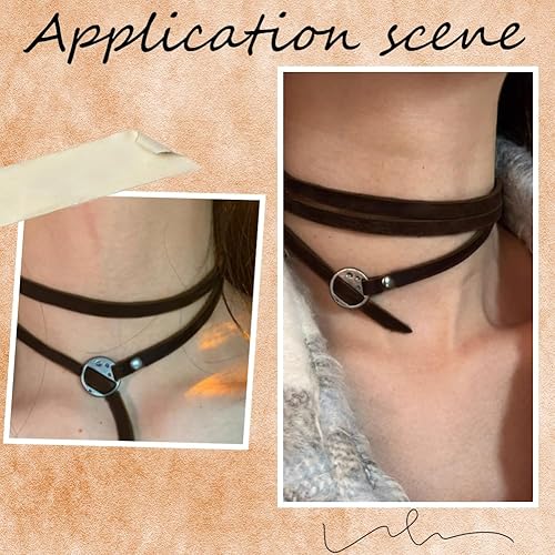 Miniatura 7 de Pulseras de cuero genuino, modernas y apilables, estilo occidental, ajustable, estilo bohemio, en capas, armadura de brazo, brazalete punk vintage