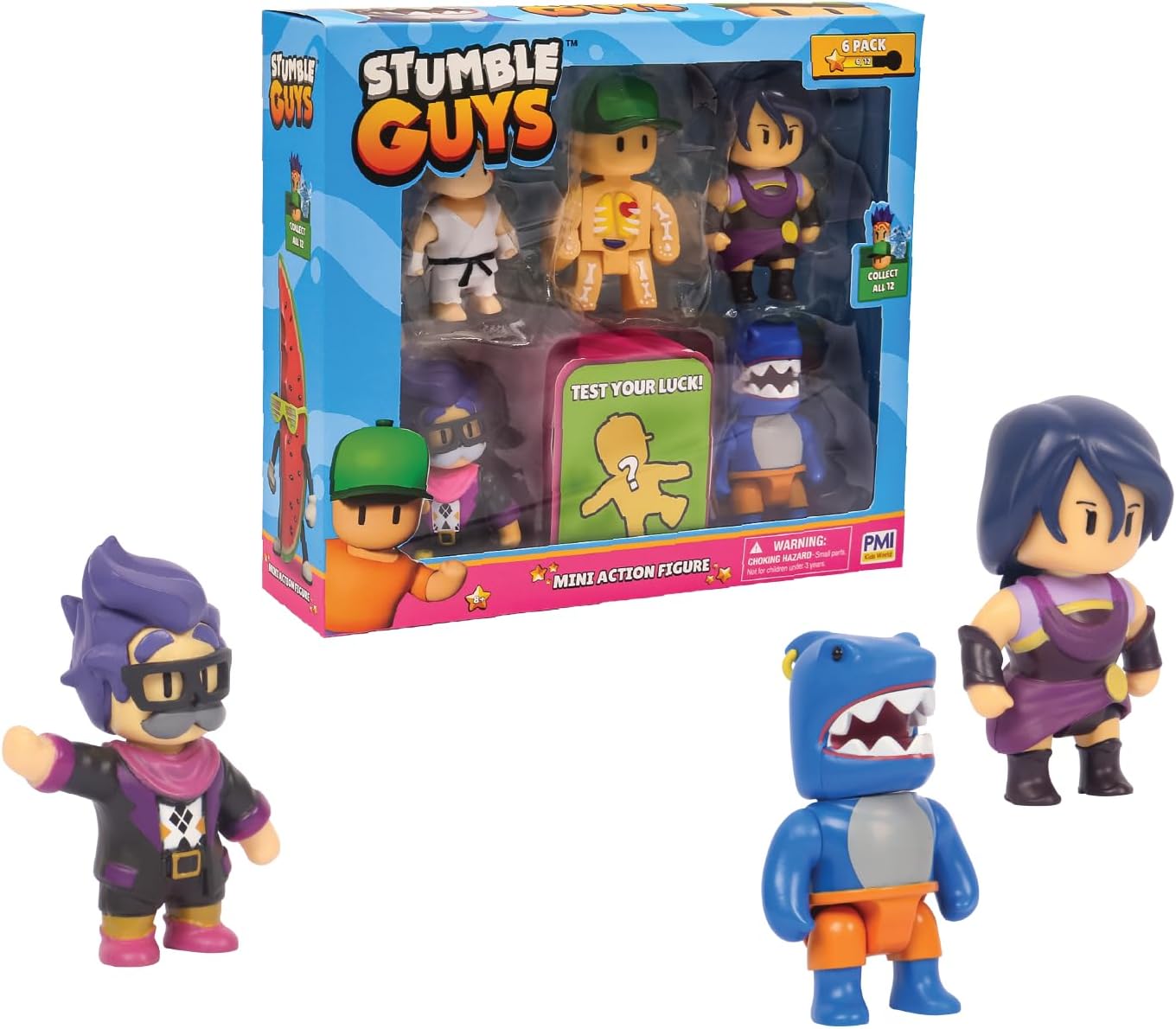 P.M.I. Stumble Guys Series 3 Mini Articulated Action Figures 6-Pack Box (SG3306A)