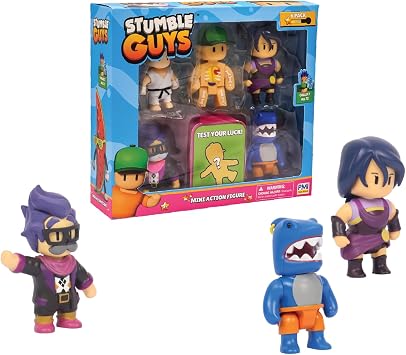 Stumble Guys Series 3 Mini Articulated Action Figures 6-Pack Box - Inside Out Nyx Sensei Firefist The Architect Megalodon Golden Robo and One Mystery Surprise Figure!